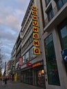 Shopping street KÃÂ¶nigstraÃÅ¸e in downtown with closed shops during coronavirus lockdown including Nanu-Nana, Hema, JD Sports.